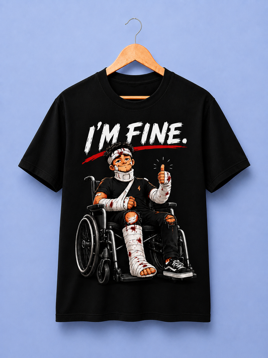 I Am Fine Crew Neck Tee