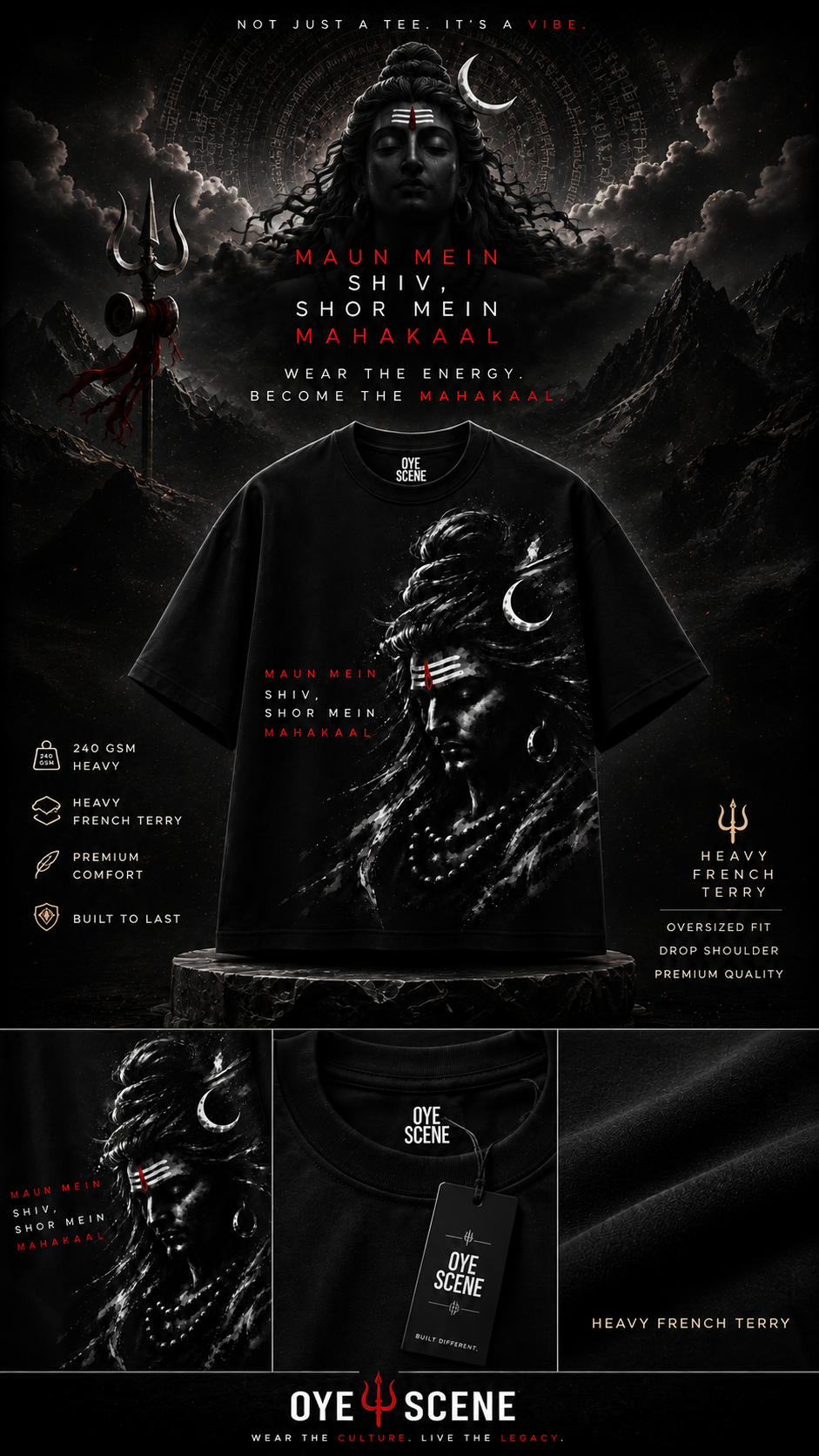 Oversized Mahakal T shirt