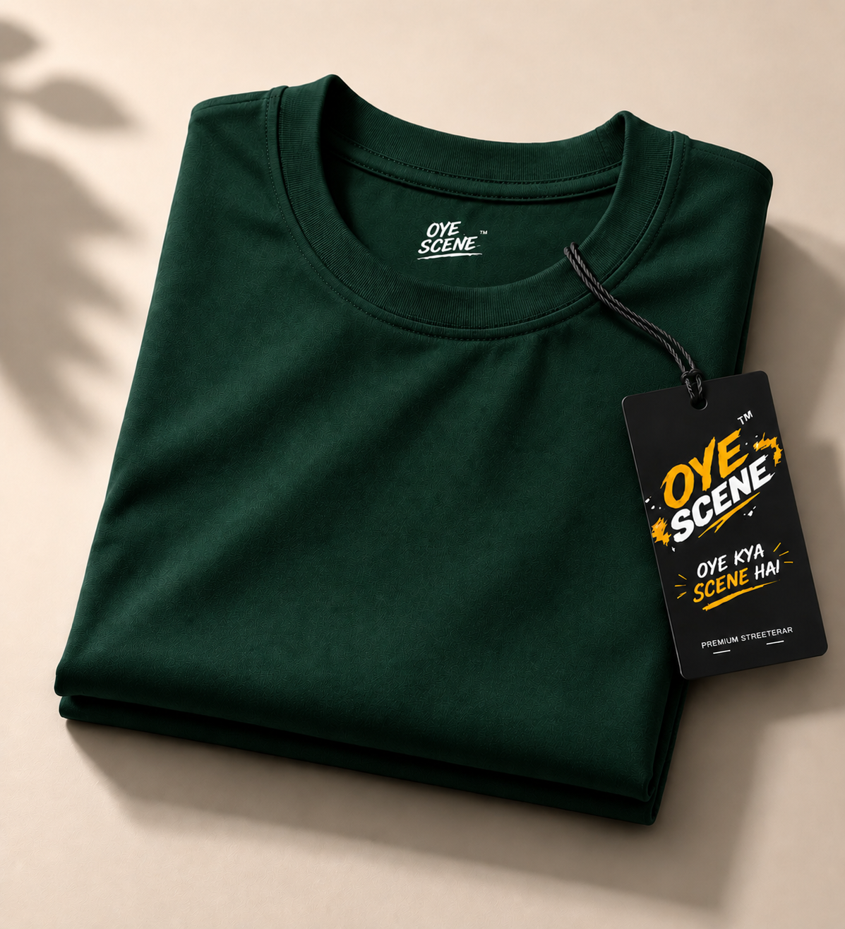 Solid Hunter Green T shirt Oye Scene