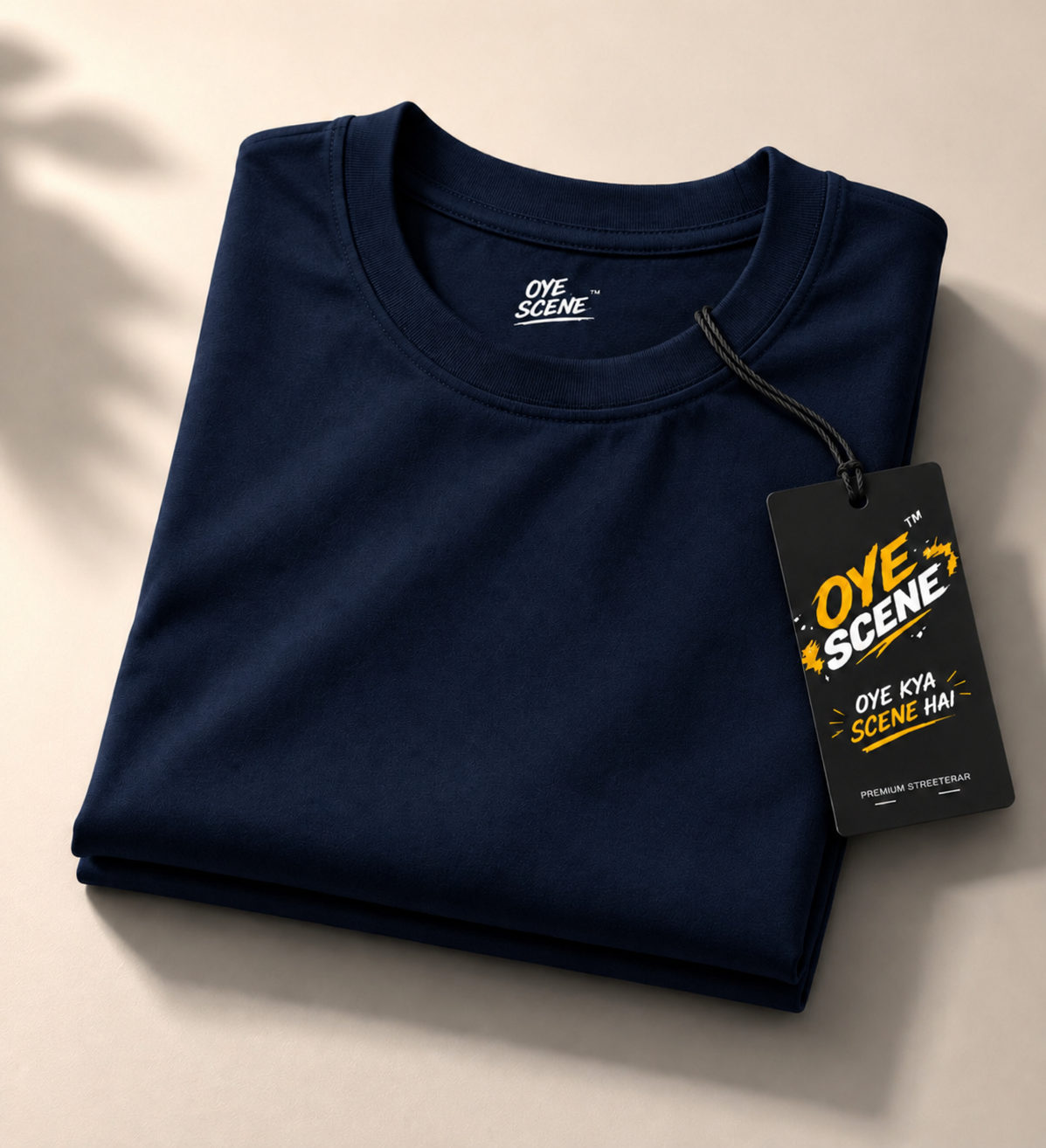 Solid Navy Blue T shirt Oye Scene