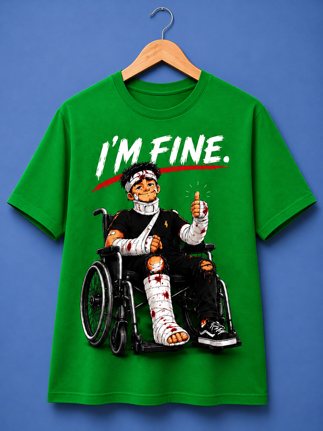 I Am Fine Crew Neck Tee
