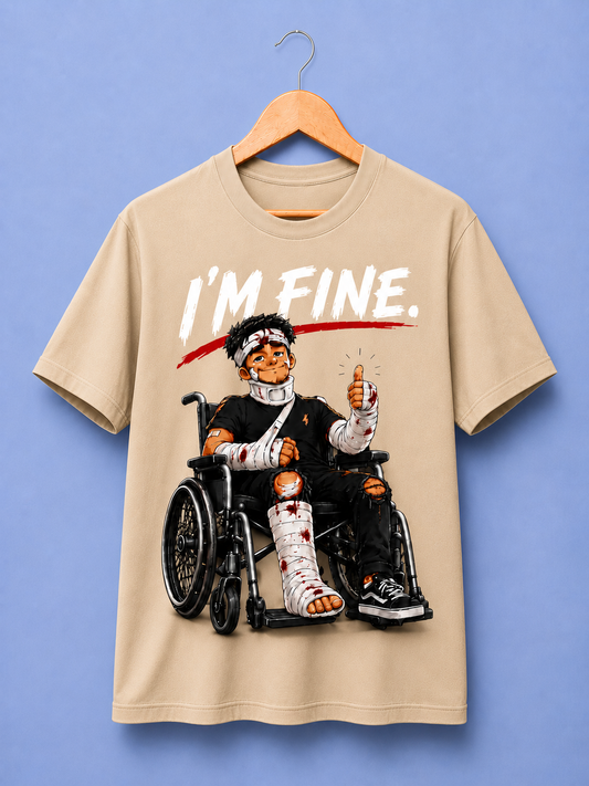 I Am Fine Crew Neck Tee