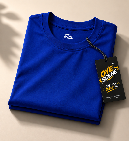 Solid Royal Blue T shirt Oye Scene