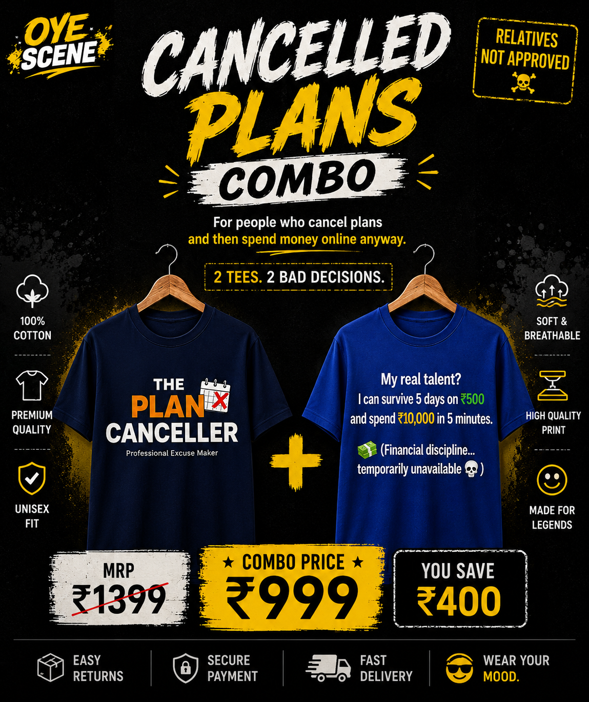 Cancelled Plans Combo Navy & Royal