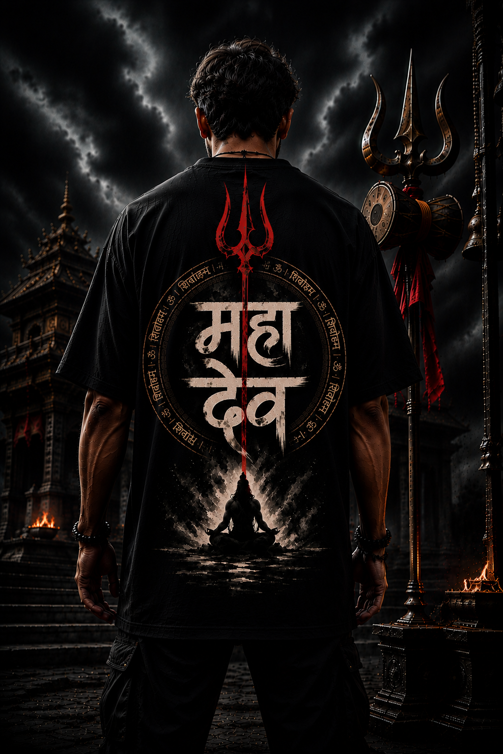 Oversized Mahadev T shirt